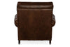 Image of Eldred "Quick Ship" Traditional Leather Pillow Back Club Chair