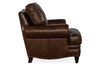 Image of Eldred "Quick Ship" Traditional Leather Pillow Back Club Chair