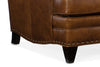 Image of Eldred 87 Inch Sable "Quick Ship" Traditional Top Grain Leather Pillow Back Sofa