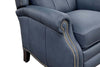 Image of Elias Leather Recliner With Nailhead Trim