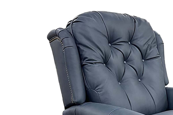 Elias Leather Recliner With Nailhead Trim