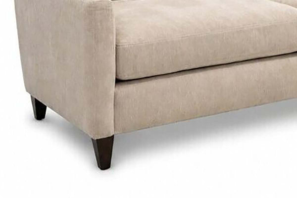 Ellie Fog 103 Inch "Quick Ship" Biscuit Back Reversible Chaise Sofa