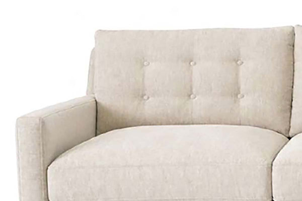 Ellie Fog 85 Inch "Quick Ship" Biscuit Back Sofa