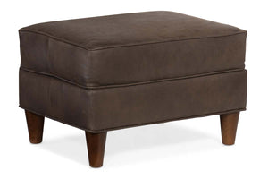Ellis Transitional Leather Ottoman