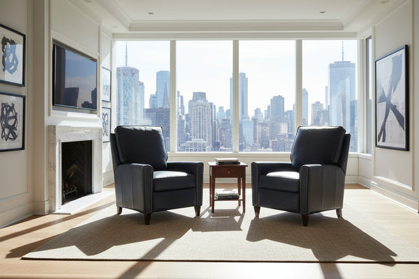 Ellis Apartment Size Leather 8-Way Hand Tied Furniture Collection