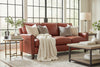 Image of Ellis 79 Inch Apartment Three Cushion Pillow Back Leather Sofa