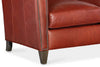 Image of Ellis 79 Inch Apartment Three Cushion Pillow Back Leather Sofa