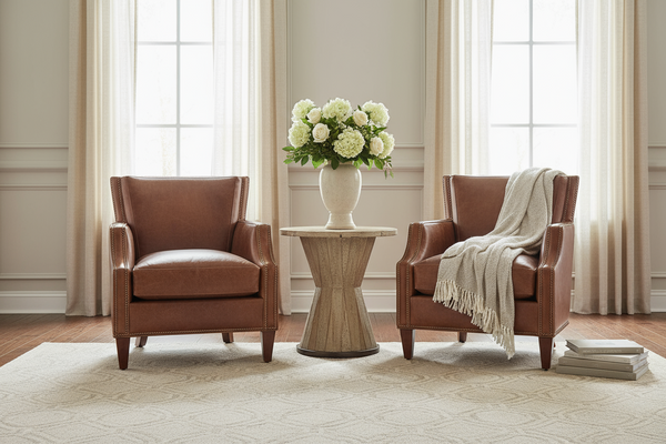 Elsworth Leather Accent Club Chair