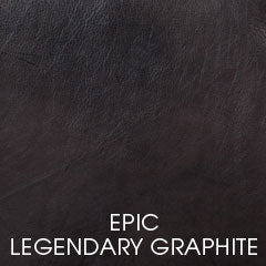 Simpson Legendary Graphite "Quick Ship" Salt & Pepper Hair On Hide Leather Accent Chair