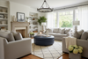 Image of Evan 36", 40", 44", Or 48" Inch Round Leather Ottoman (4 Sizes Available)