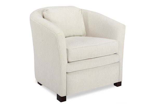 Eve Fabric "Hybrid" Pillow Back Barrel Chair With Power Footrest