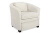 Image of Eve Fabric "Hybrid" Pillow Back Barrel Chair With Power Footrest