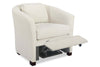 Image of Eve Fabric "Hybrid" Pillow Back Barrel Chair With Power Footrest