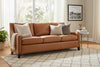 Image of Everett 81 Inch Apartment Size Leather Sofa