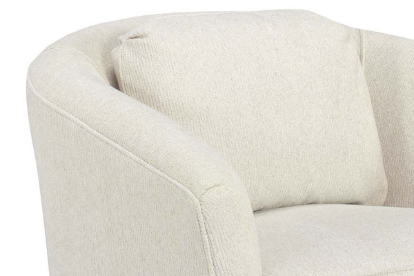 Eve Fabric "Hybrid" Pillow Back Barrel Chair With Power Footrest