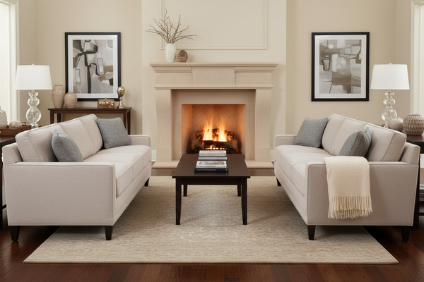 Janice III 89 Inch Contemporary 3-Seat Fabric Sofa