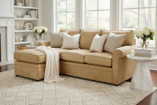 Kyle Apartment Sized Sectional Sleeper Sofa With Reversible Chaise Lounge