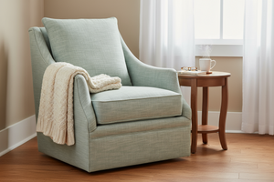 Darcy 360 Degree Swivel Fabric Accent Chair
