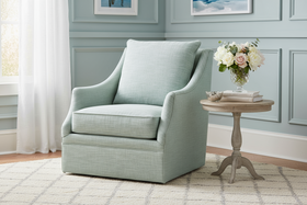 Darcy 360 Degree SWIVEL/GLIDER Fabric Accent Chair