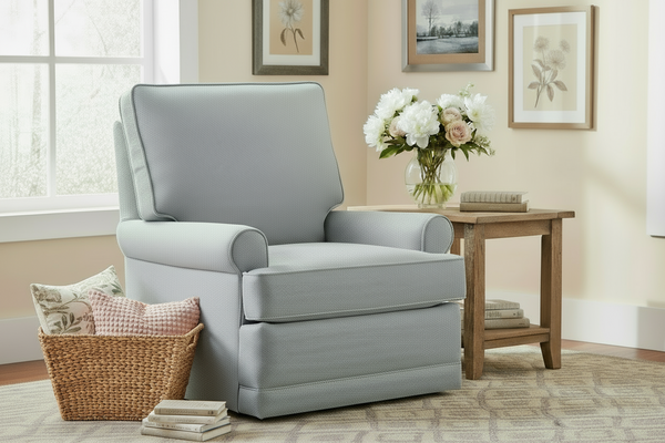 Lisa Men's Size Fabric SWIVEL/GLIDER Accent Chair