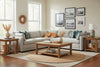 Image of Faith Bench Seat Track Arm Fabric Sectional