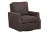 Image of Fitzgerald Cocoa "Quick Ship" Leather Living Room Furniture Collection