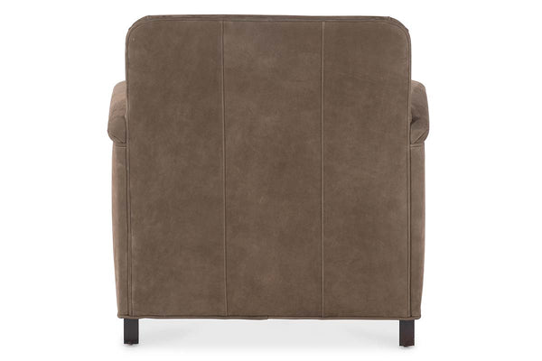 Fitzpatrick Leather Tufted Biscuit Back Accent Club Chair