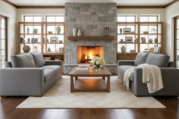 Fletcher 103 Inch "Quick Ship" Modern Fabric Sofa XL