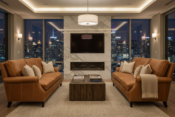 Franklin 75 Inch Apartment Size Rolled Arm Pillow Back Sofa