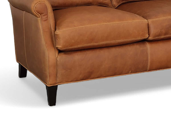 Franklin 75 Inch Apartment Size Rolled Arm Pillow Back Sofa