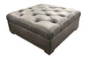 Image of Gaines Tufted 36", 40", 44", Or 48" Inch Square Leather Ottoman (4 Sizes Available)