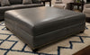 Image of Gaines "Ready To Ship" 40 Inch Square Leather Ottoman (Photo For Style Only)
