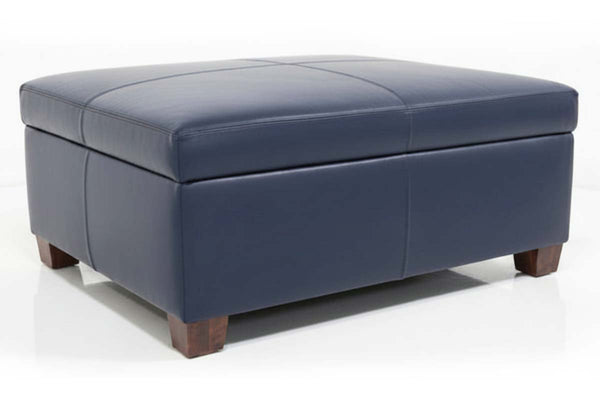 Gaines STORAGE 36", 40", 44", Or 48" Inch Square Leather Ottoman (4 Sizes Available)