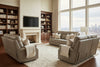 Image of Galina Stone "Quick Ship" ZERO GRAVITY Wall Hugger Reclining Leather Living Room Furniture Collection