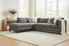 Image of Georgia Two Piece Pillow Back Sectional With Chaise Bumper (Version 2 As Configured)