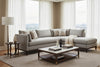 Image of Georgia Two Piece Contemporary Fabric Sectional Sofa