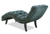 Image of Gigi Modern Tufted Fabric Armless Chaise Lounge With Nailhead Trim
