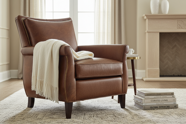 Giovanni Leather Accent Club Chair