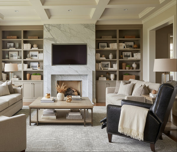 Greenwich Leather Tufted Back Recliner Chair