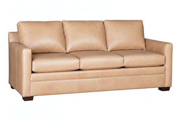 Hadley Contemporary Track Arm Leather Sofa Collection