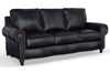Image of Hampton 86 Inch Traditional Leather Queen Sleeper Sofa