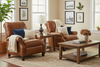 Image of Hanover "BIG MAN" Pillow Back Leather Recliner - Relax In Oversized Comfort