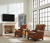 Image of Hanover Leather Recliner With Nailhead Trim - Luxurious Comfort With Classic Elegance