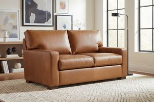 Harrison Grand Scale Oversized Contemporary Leather Loveseat