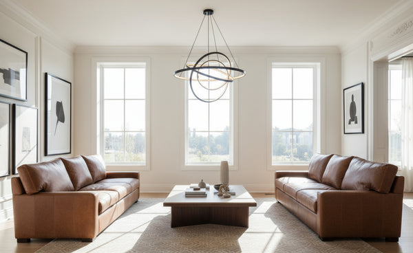 Harrison Oversized Contemporary Track Arm Leather Sofa Collection