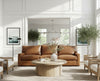 Image of Harrison 88 Inch Leather Deep Seat Contemporary Queen Sleeper Sofa
