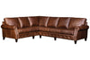 Image of Harris Rolled Arm Leather Sectional Sofa
