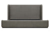 Image of Haven Queen & King Contemporary Leather Platform Wing Bed