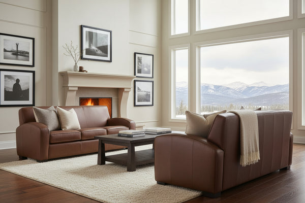 Hayden 81 Inch Contemporary Leather Sofa