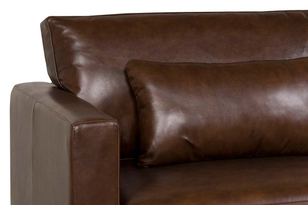 Haywood 84 Inch Modern Small Leather Sofa